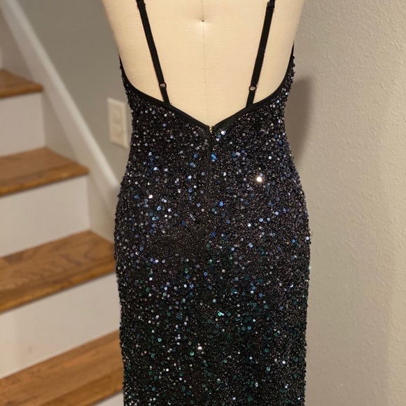 Haute Hippie Sequin Bead Feather Embellished Gown - Picture 11 of 16